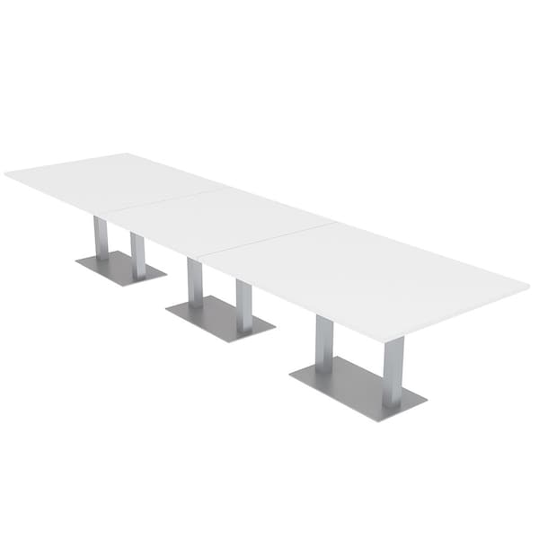45 in W, 165.75 in L, 29 in H, Engineered Wood Top, White